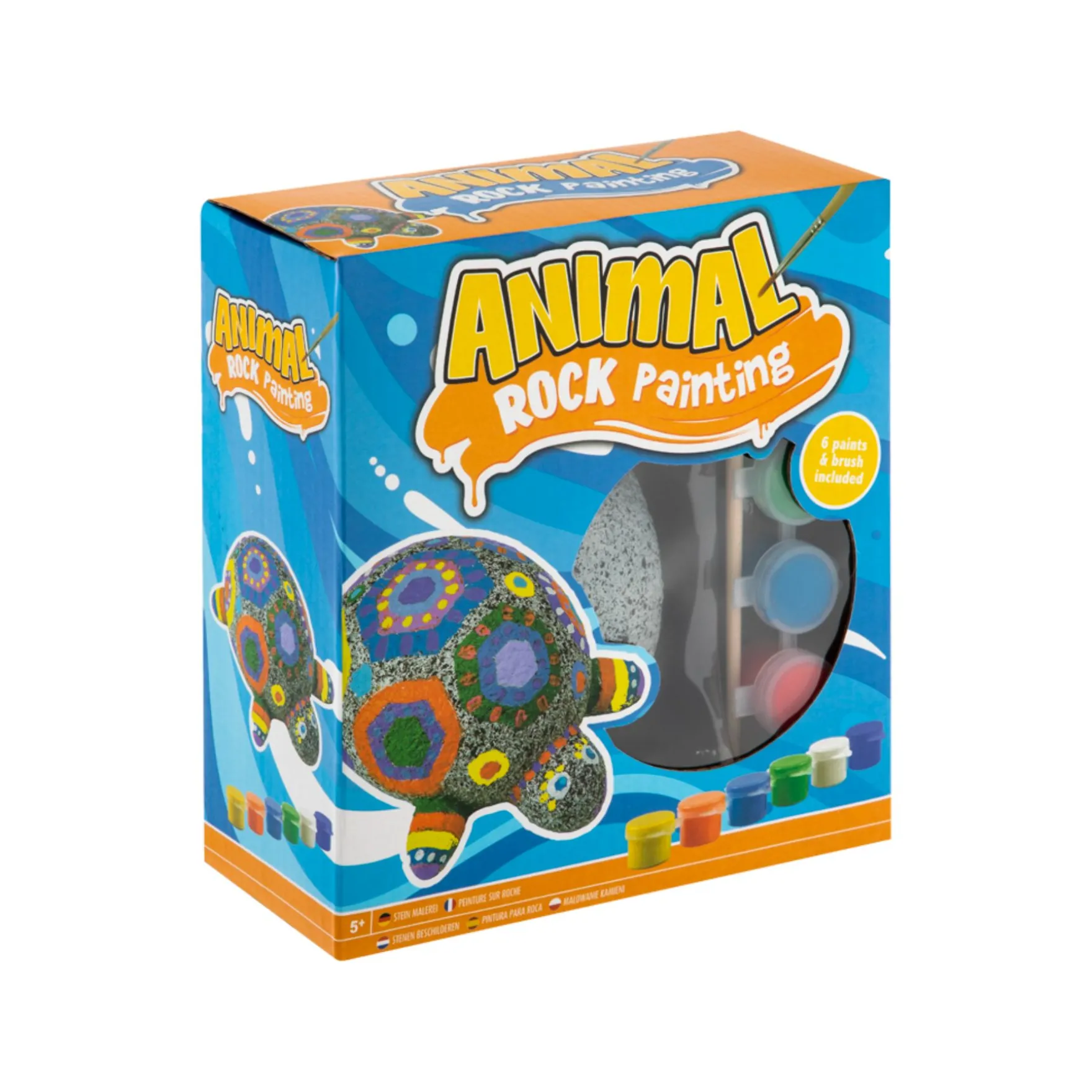 Stenen schildpad schilderen 8 delig 12 cm