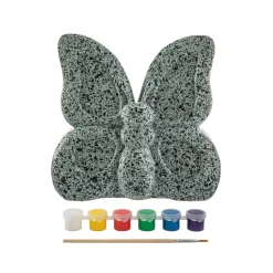 Stenen vlinder schilderen 8 delig 12 cm