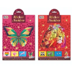 Sticker Op Nummer A4 4 Prints 2 Assorti