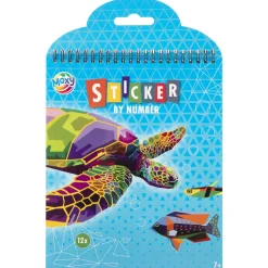 Sticker op Nummer Boek 12 Designs 2 Assorti 24x 20