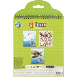 Sticker op Nummer Boek 12 Designs 2 Assorti 24x 20