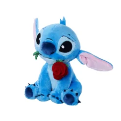 Stitch Pluche 25 Cm Stitch Met Roos