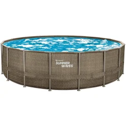 Summer Waves Zwembad Elite Frame 549 X 132 cm Dark Triple Basketweave + filterpomp