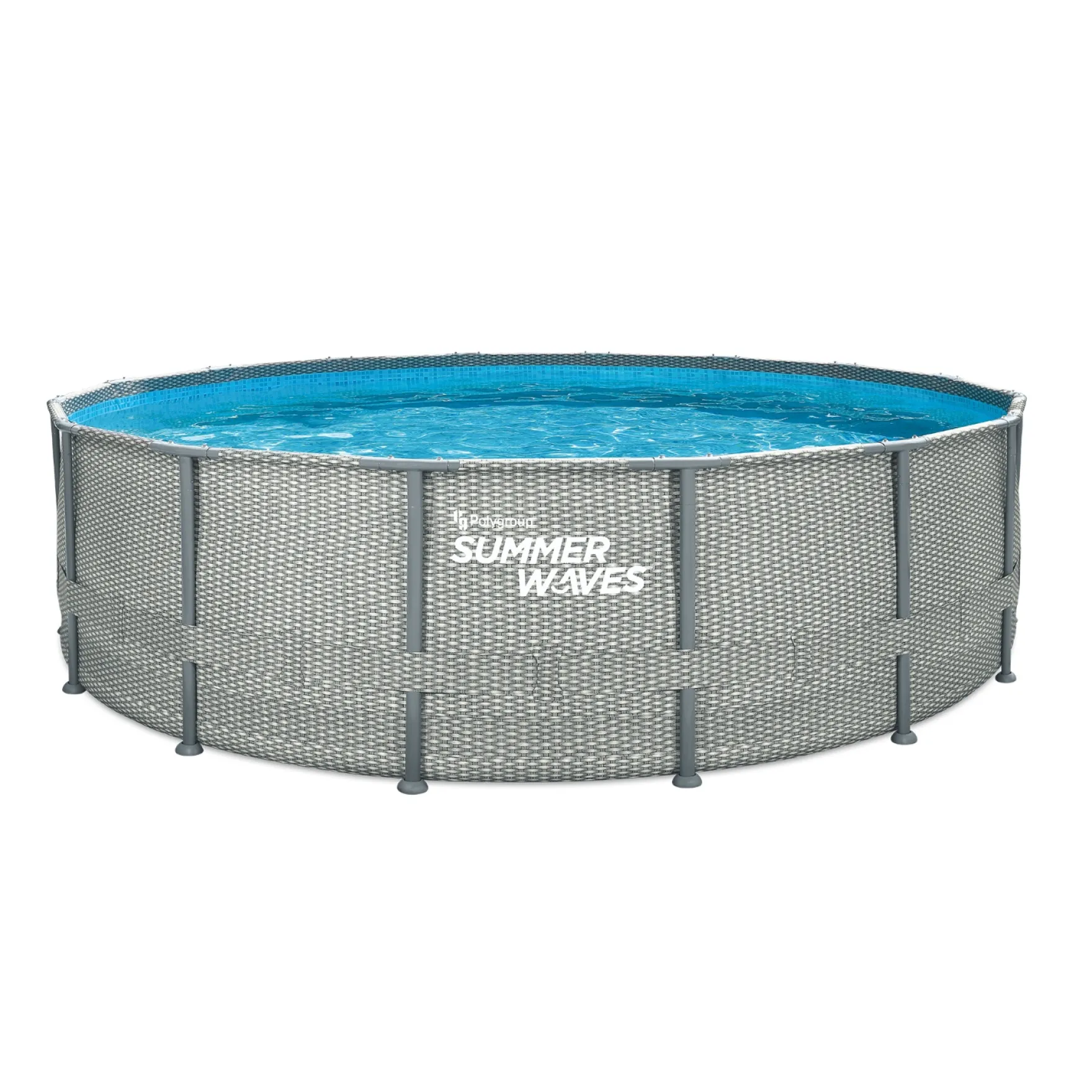 Summer Waves Zwembad Elite Frame 488 x 122 cm Natural Rattan + filterpomp