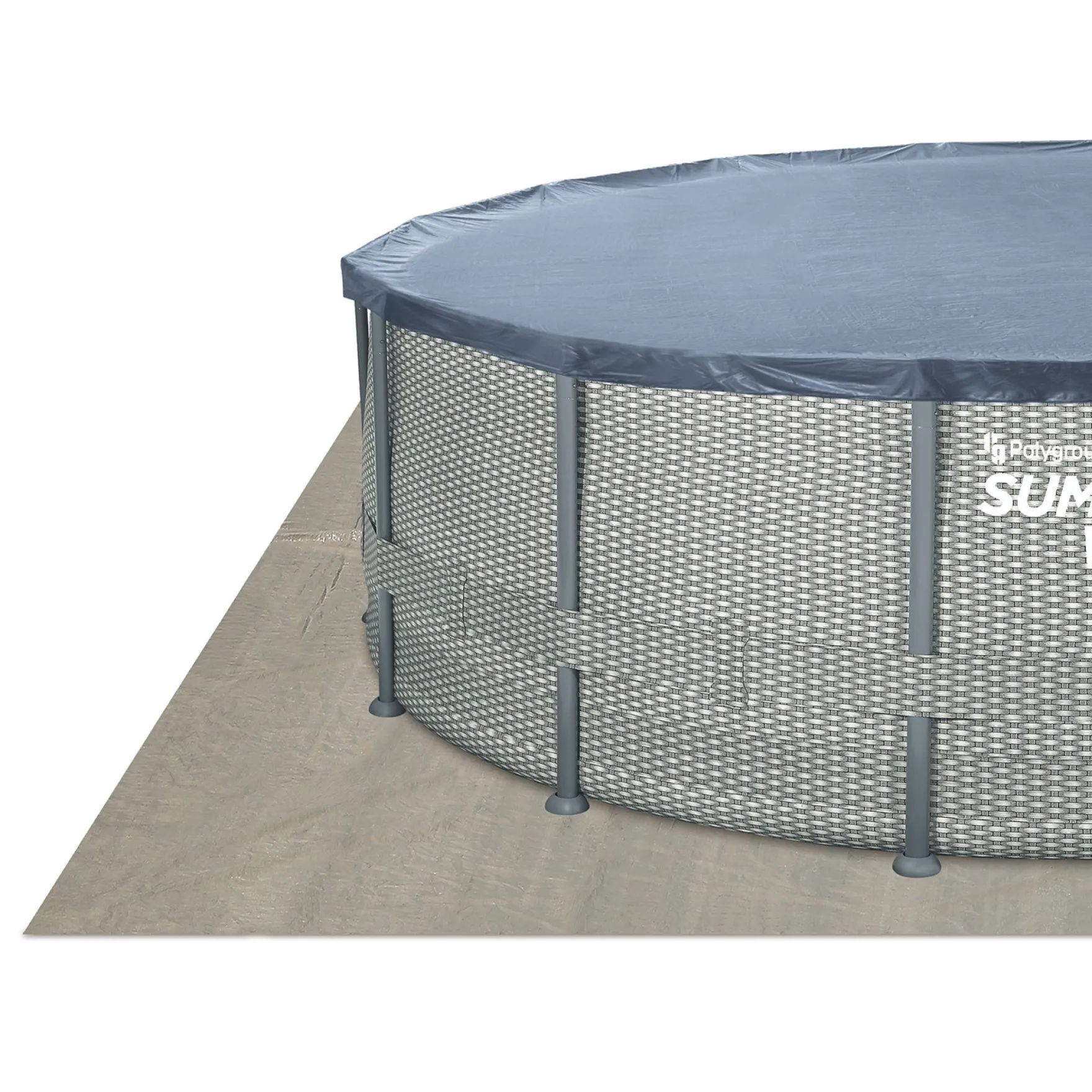 Summer Waves Zwembad Elite Frame 488 x 122 cm Natural Rattan + filterpomp