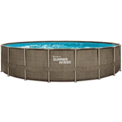 Summer Waves Zwembad Elite Frame 610 X 122 cm Dark Triple Basketweave + filterpomp