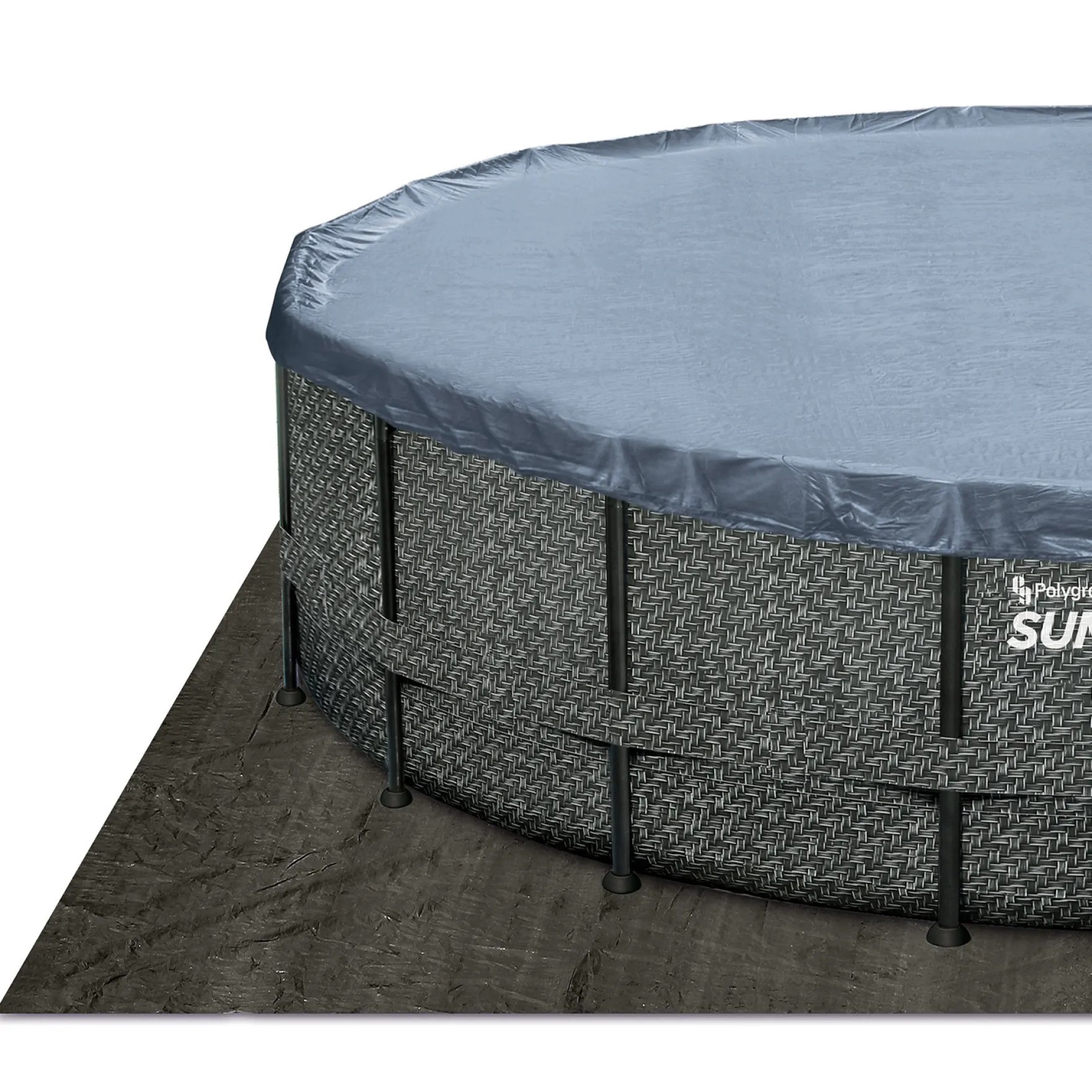 Summer Waves Zwembad Elite Frame 427 X 107 cm Dark Herringbone + filterpomp