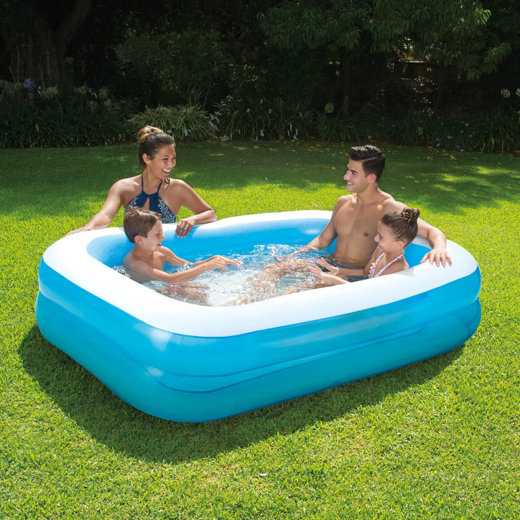 Summer Waves Zwembad Familie 2-Rings Transparant 200 X 150 X 51 cm