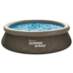 Summer Waves Zwembad Quick Set 305 X 76 cm Dark Double Rattan + filterpomp