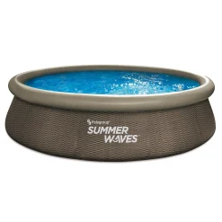 Summer Waves Zwembad Quick Set 366 X 76 cm Dark Double Rattan + filterpomp