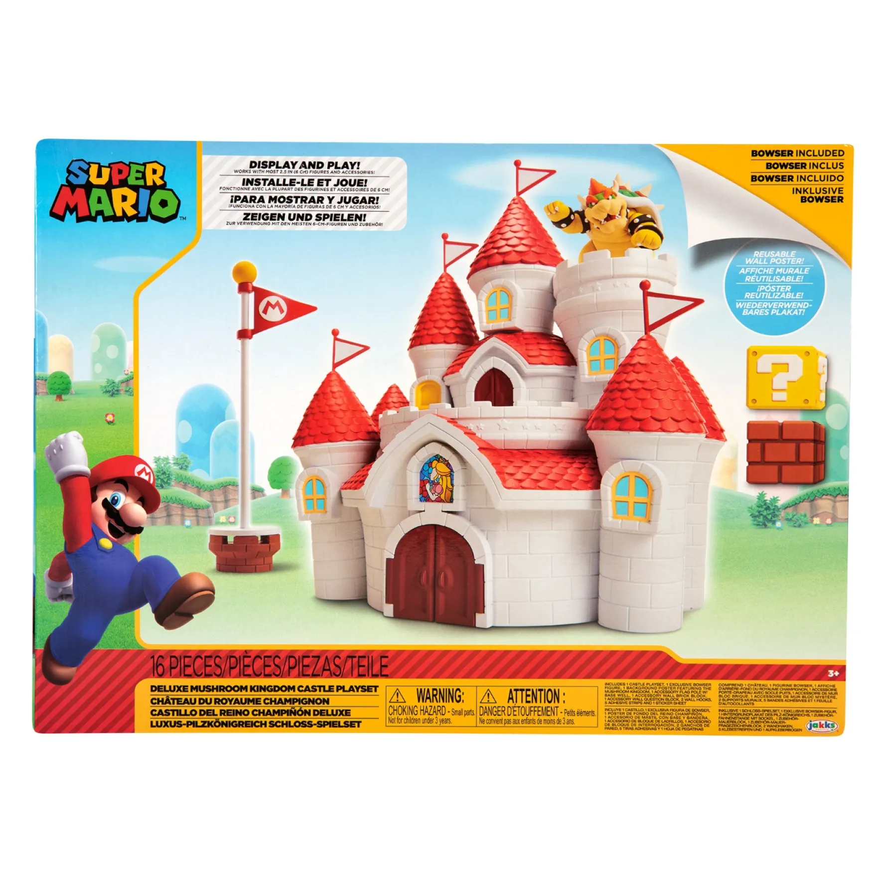 Super Mario Kasteel Mushroom Kingdom (voor 6,5 cm figuren)