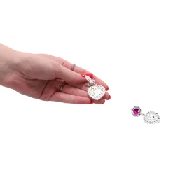 Tiara met oorbellen assorti