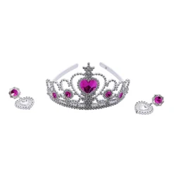 Tiara met oorbellen assorti