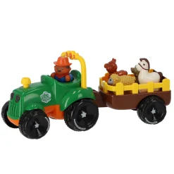 Tractor met dieren op aanhanger met licht en  geluid