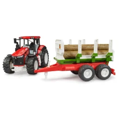 Tractor Roadmax Met Achteraanhanger En 3 Boomstammen