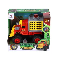 Truck met Dino in Kooi met Licht en Geluid 17 cm