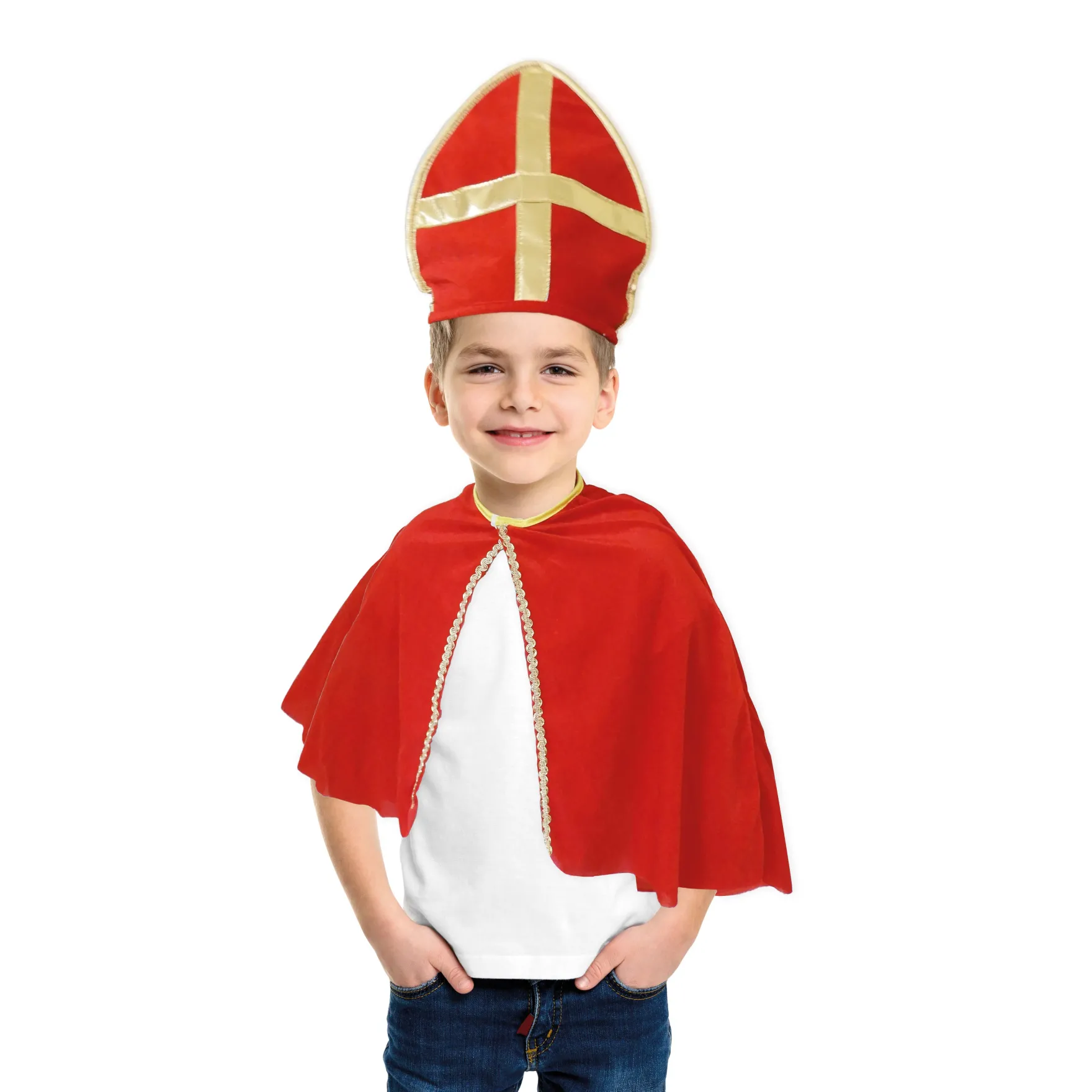 Verkleedset Sinterklaas Cape Met Mijter 1 Maat