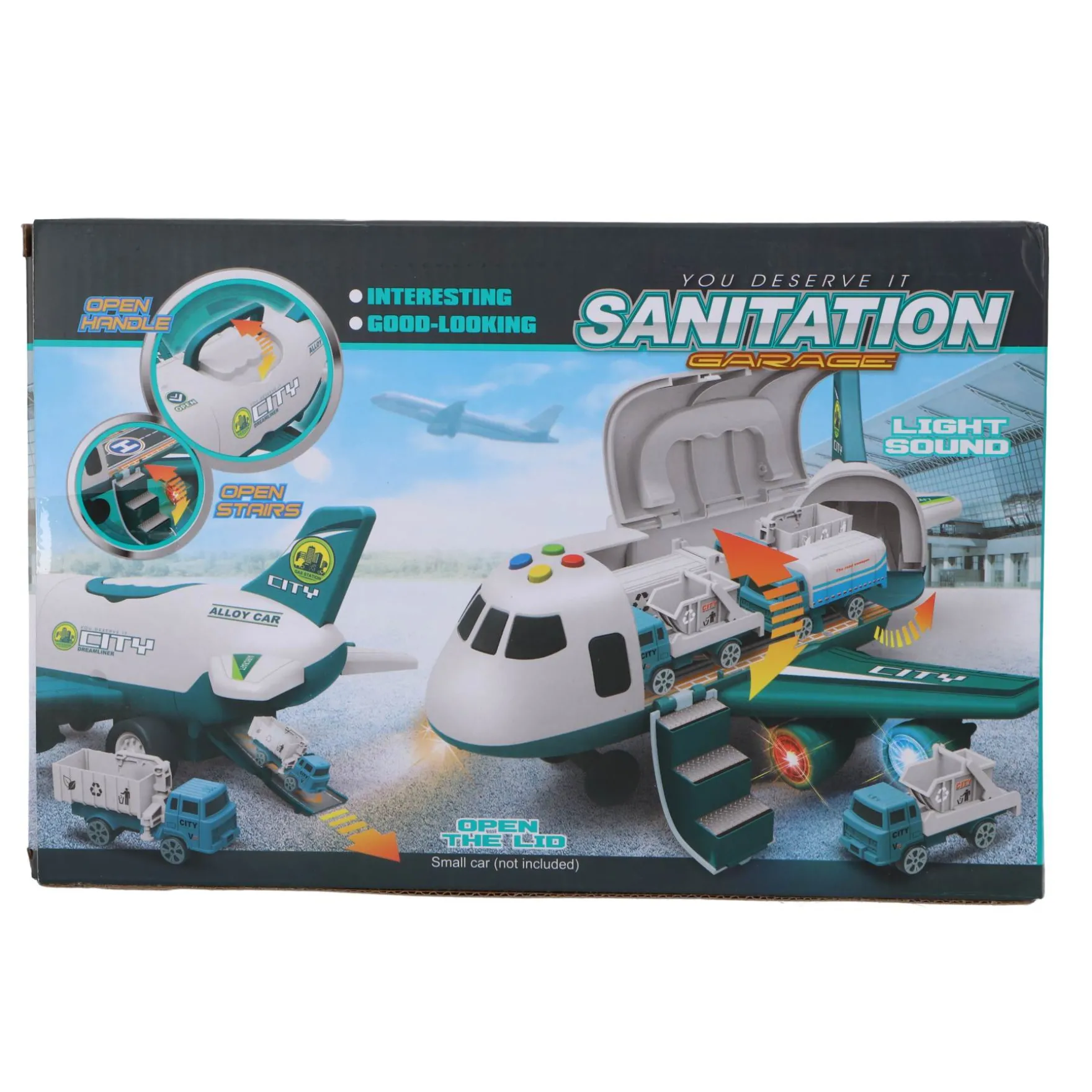 Vliegtuig city dreamliner met licht en geluid