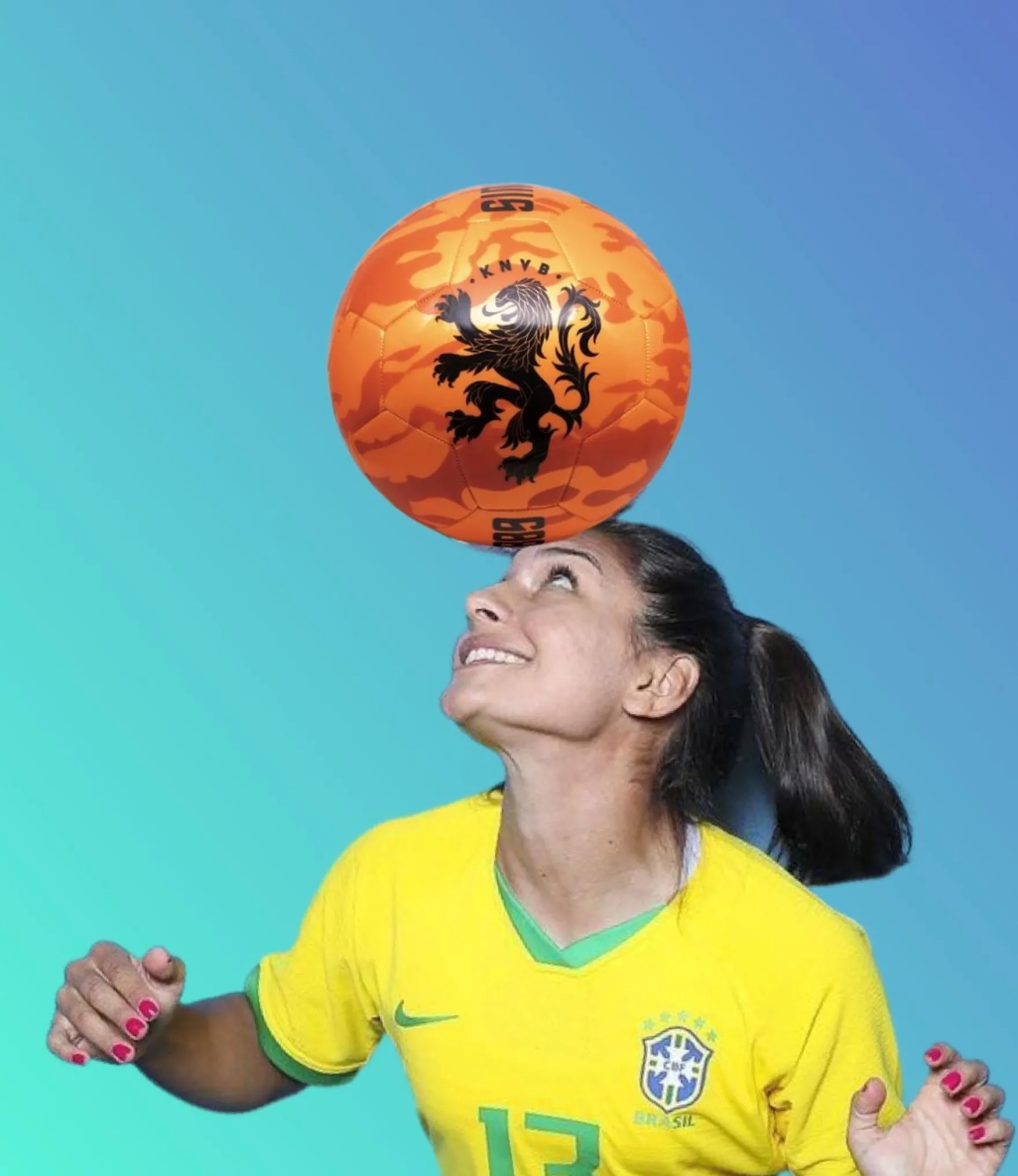 Voetbal KNVB Oranje Camouflage Maat 5
