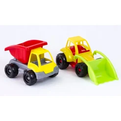 Vrachtwagen En Bulldozer