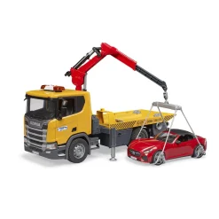 Vrachtwagen Scania 560R sleepwagen met auto