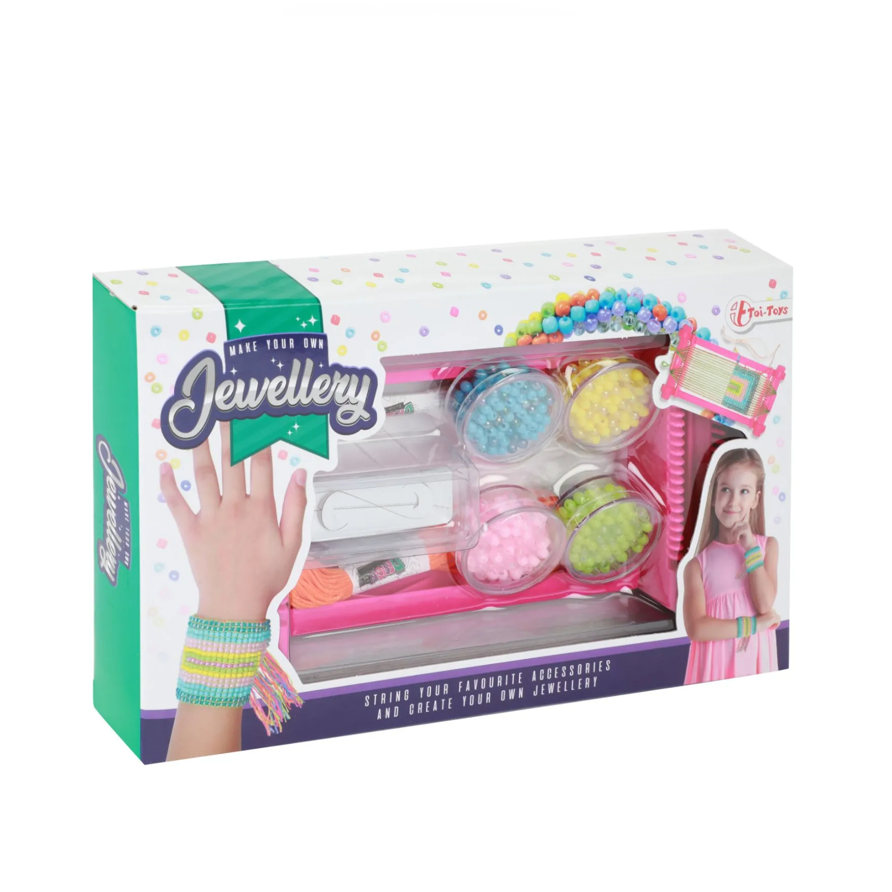 Weefgetouw set met garen en kralen