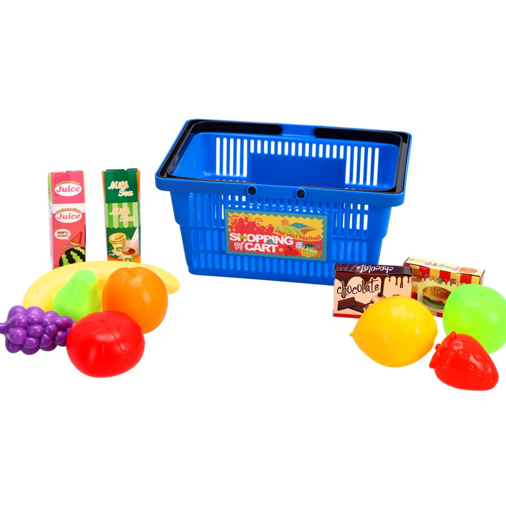 Winkelmandje gevuld rood