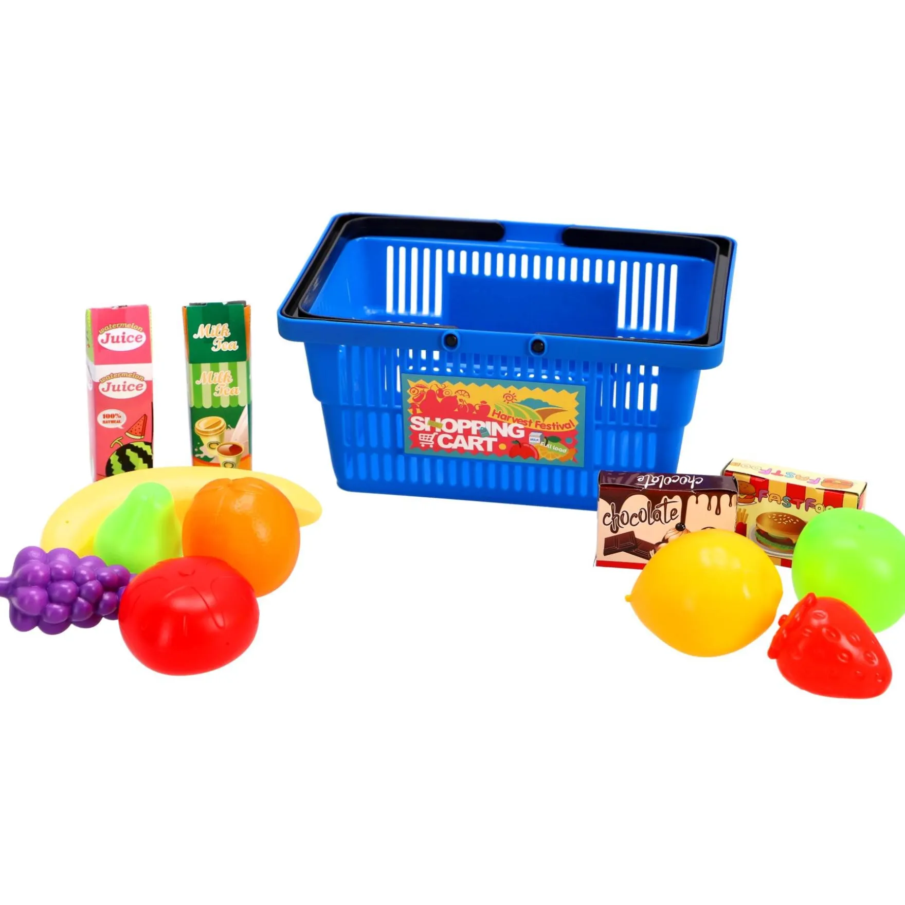 Winkelmandje gevuld rood