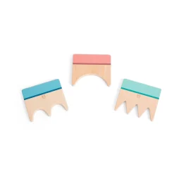 Zand kammen om vormen mee te maken in het zand  hout 3 stuks